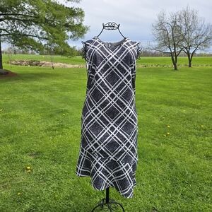 White House Black Market dress, plaid, EUC Size 10